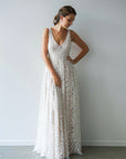 Houston Gown (Sleeveless) with Blush Underlay