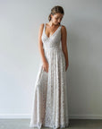 Houston Gown (Sleeveless) with Blush Underlay