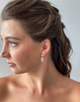 Ingrid Diamond Leaf Earrings - Rose Gold