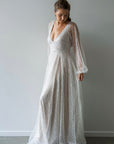 Halo Gown with Oyster underlay