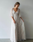 Houston Gown Off White - Light Blush