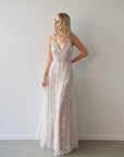 Houston Gown Silver - Blush