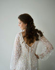 Houston Gown with Long Sleeves - Blush