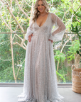 Halo Gown (Silver) - No Underlay | Sample