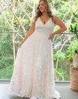 Houston Gown Off White (Sleeveless) - Milky Underlay