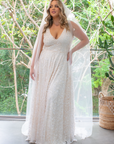 Houston Gown Off White (Sleeveless) - Milky Underlay