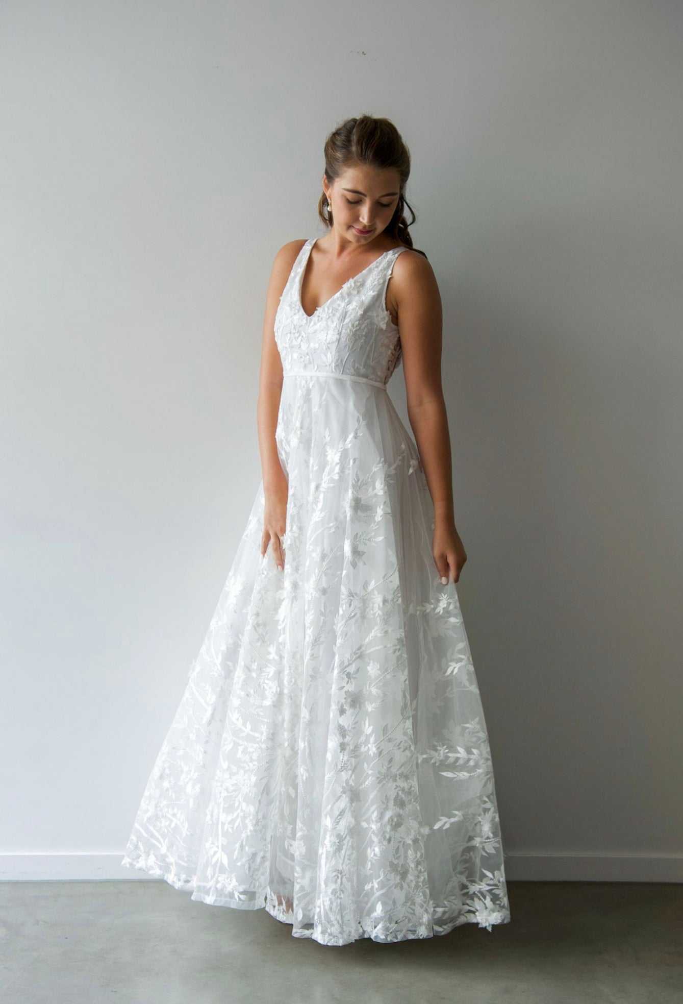 Hannah Gown Sleeveless - with Tulle Underlay