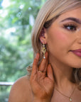 Indianna Pearl Drop Earrings - Gold