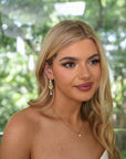 Indianna Pearl Drop Earrings - Gold