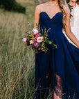 Strapless Navy Dress | Sale
