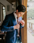 Patterned Tie - Navy and Orange Floral