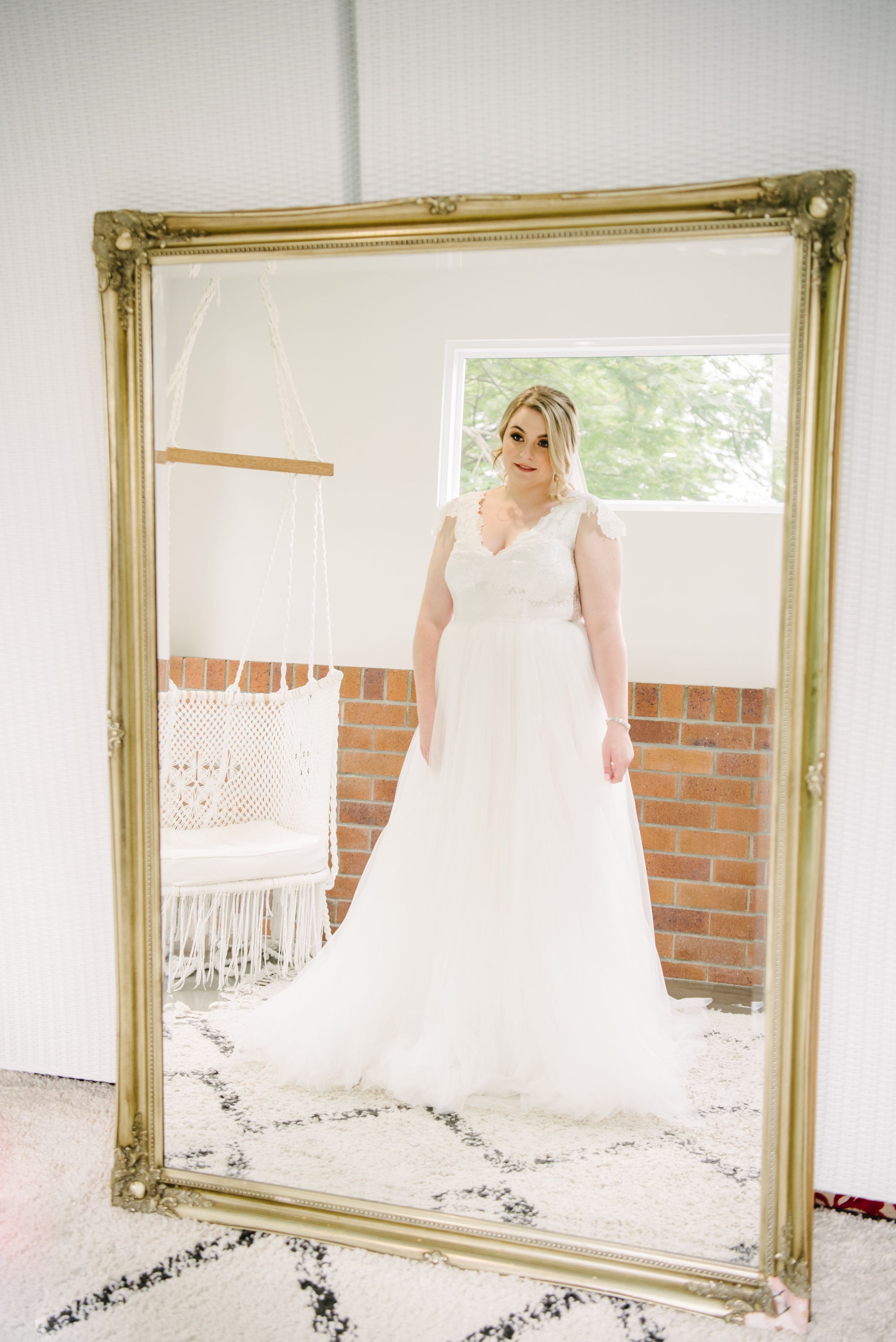 Nikita Gown with Lace on skirt | sample