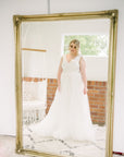 Nikita Gown with Lace on skirt | sample