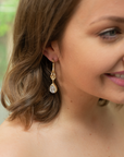 The Gabrielle Art Deco Drop Earrings - Gold