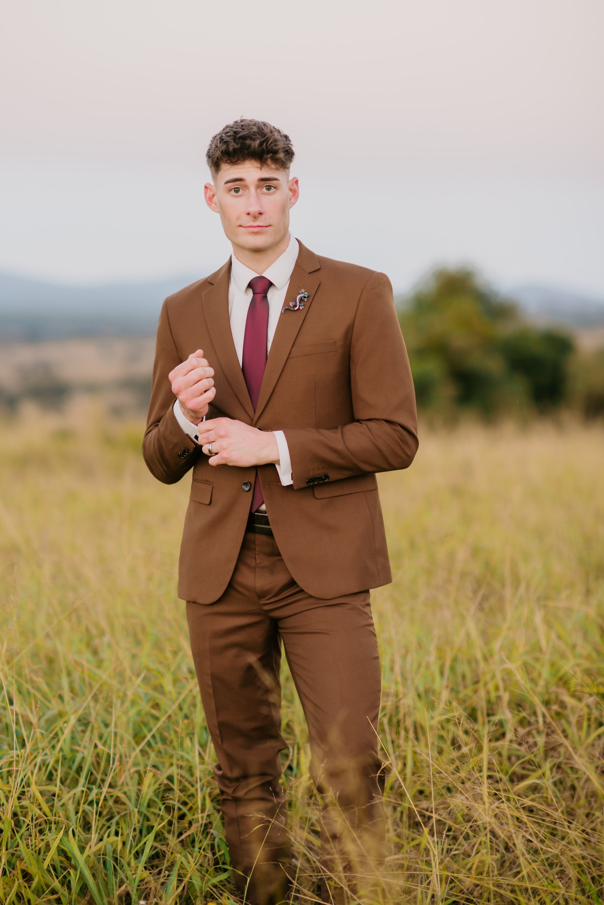 Custom Made To Order Nut Brown Suit