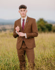 Custom Made To Order Nut Brown Suit