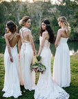 Milla Maxi in Silk (Off White) | Sale