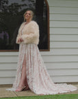 Marabou Jacket - Light Blush