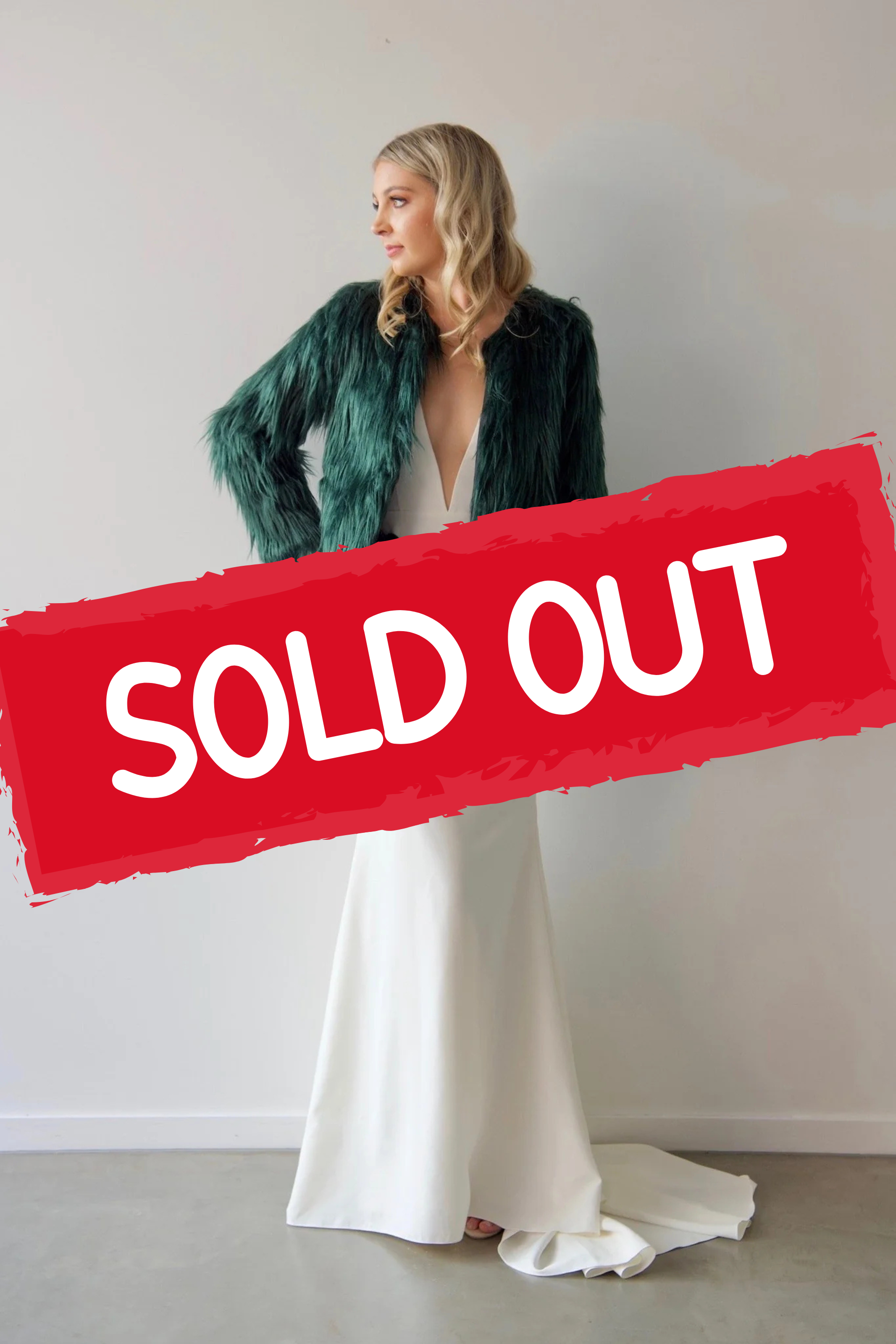 Lizzie Beth Fur Jacket (Forest Green) | Sample