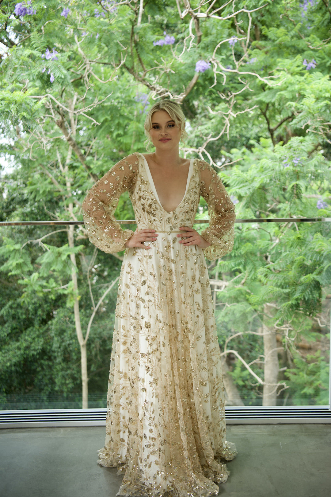 Heavenly Gown With Off White Lining