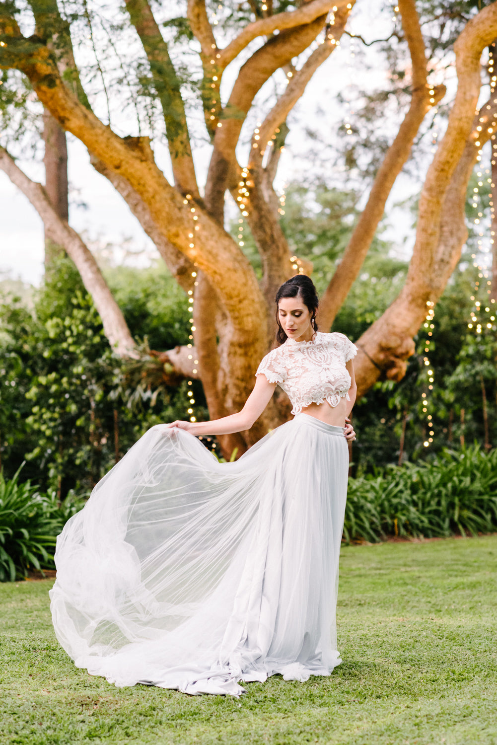 Two Piece Wedding Dress - Hepburn Skirt