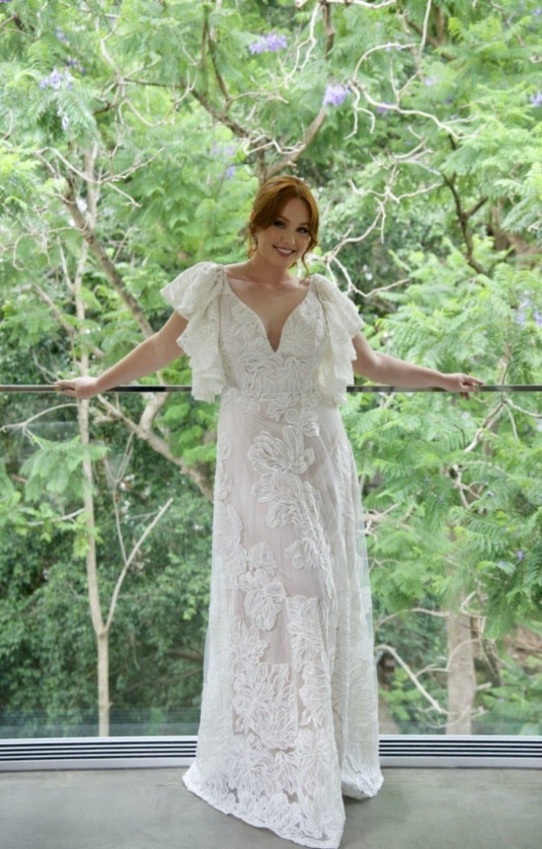 Flutter Sleeve Wedding Dresses