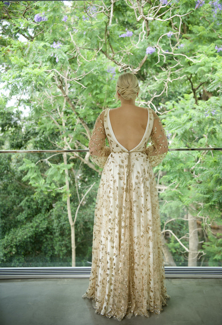 Heavenly Gown With Off White Lining