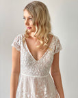 Havier Gown with Removable Capped Sleeves
