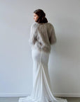 Lizzie Beth Fur Jacket - Silver Sample