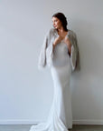 Lizzie Beth Fur Jacket - Silver Sample
