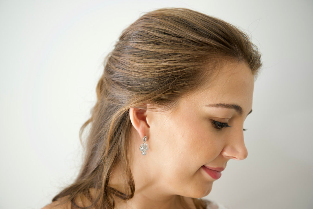 Ingrid Diamond Leaf Earring