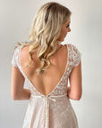 Havier Gown with Removable Capped Sleeves