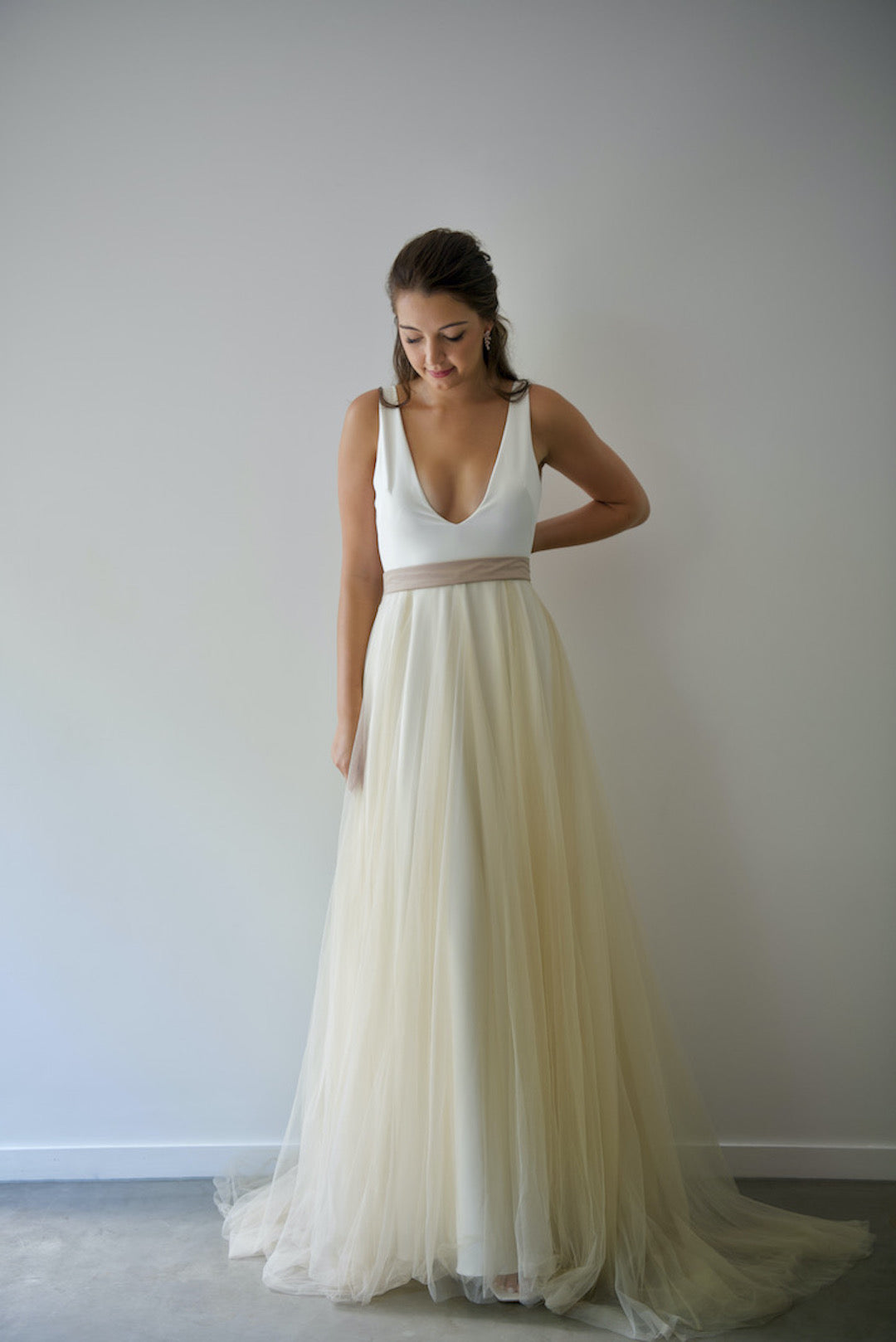 Giselle Detachable Overskirt - Champagne