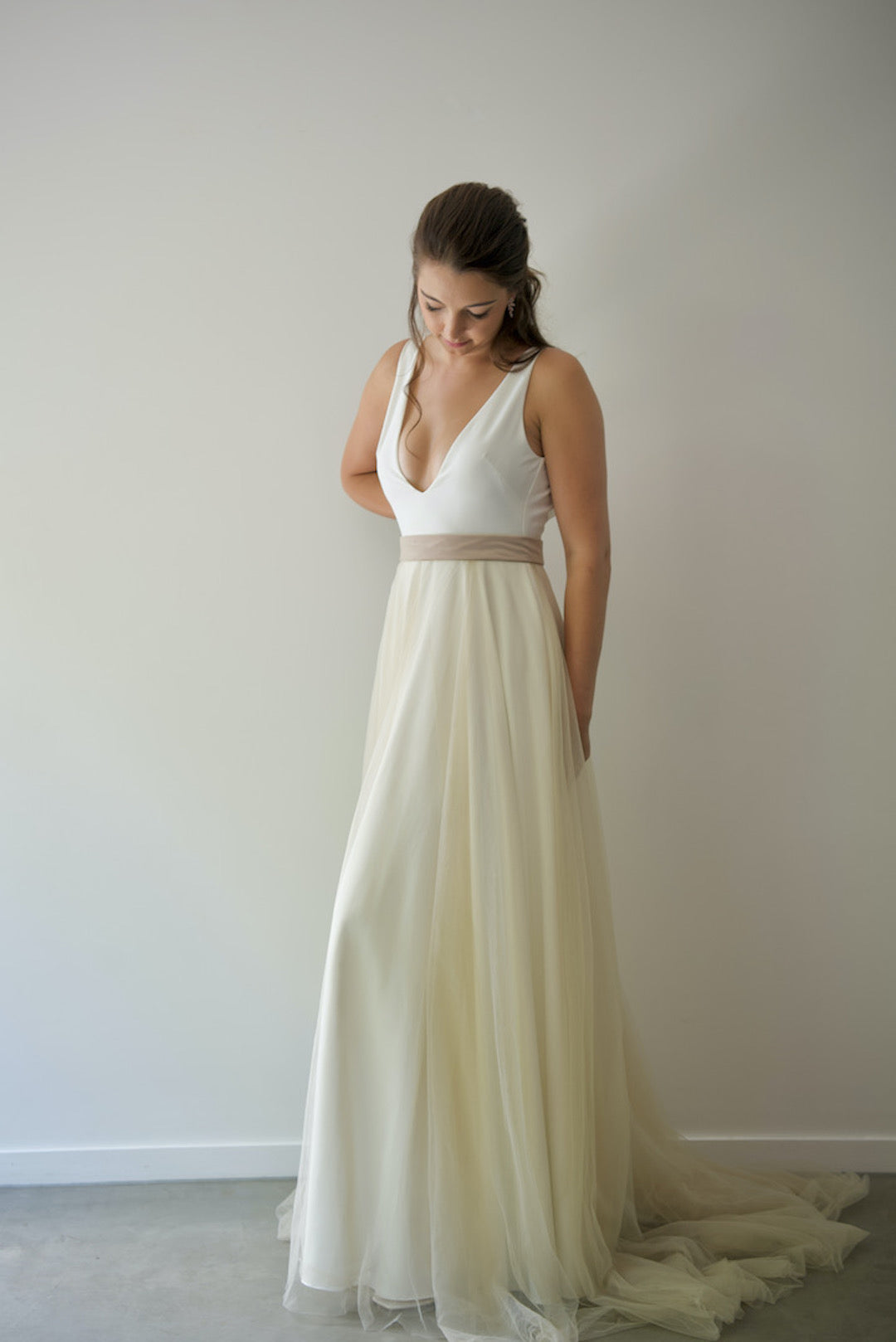 Giselle Detachable Overskirt - Champagne