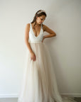 Two Piece Wedding Dress - Hepburn Skirt in Champagne