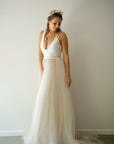 Two Piece Wedding Dress - Hepburn Skirt in Champagne