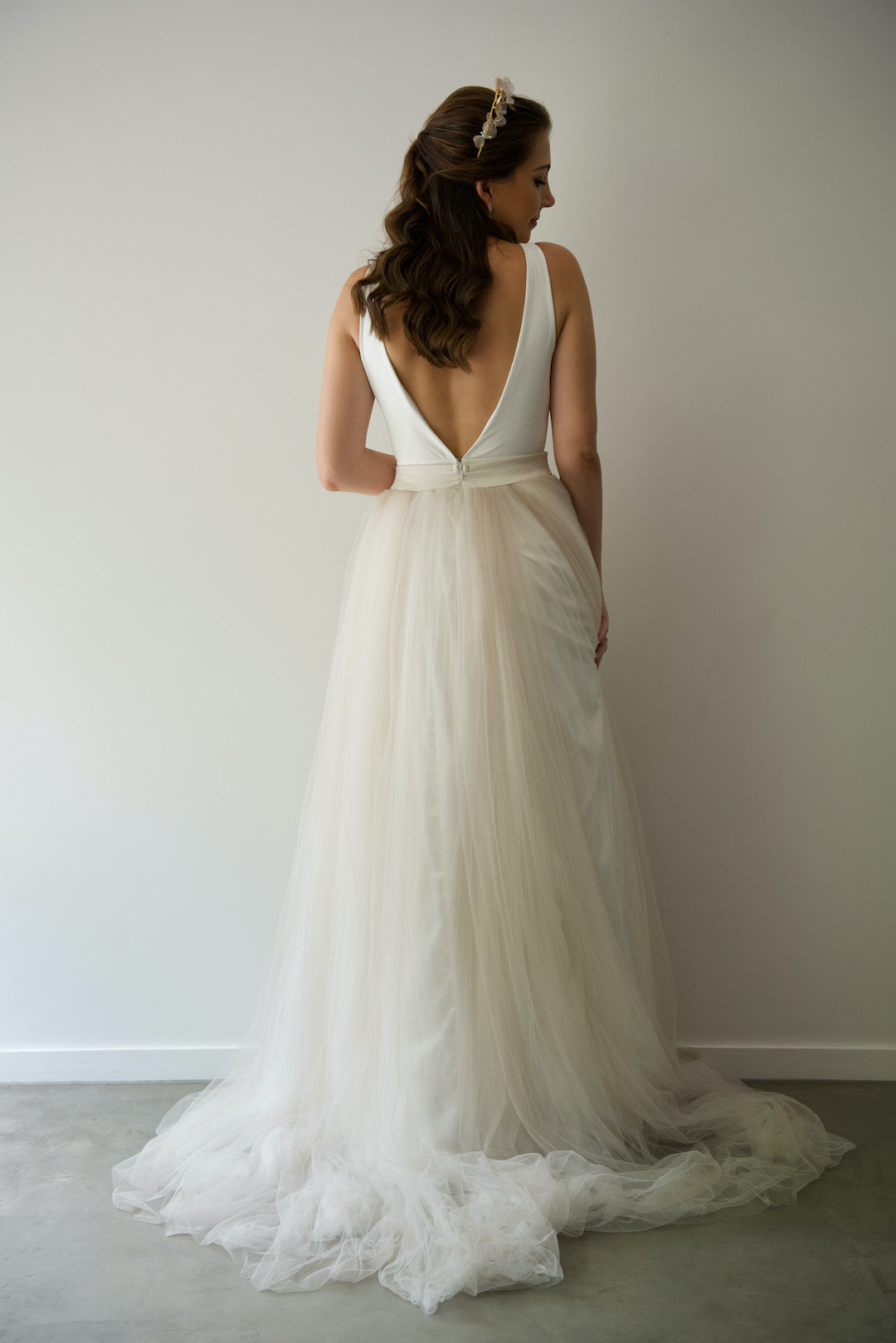 Two Piece Wedding Dress - Hepburn Skirt in Champagne