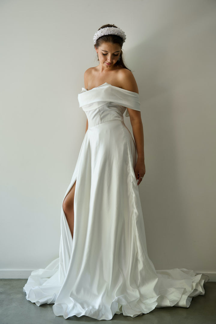 White silk dresses