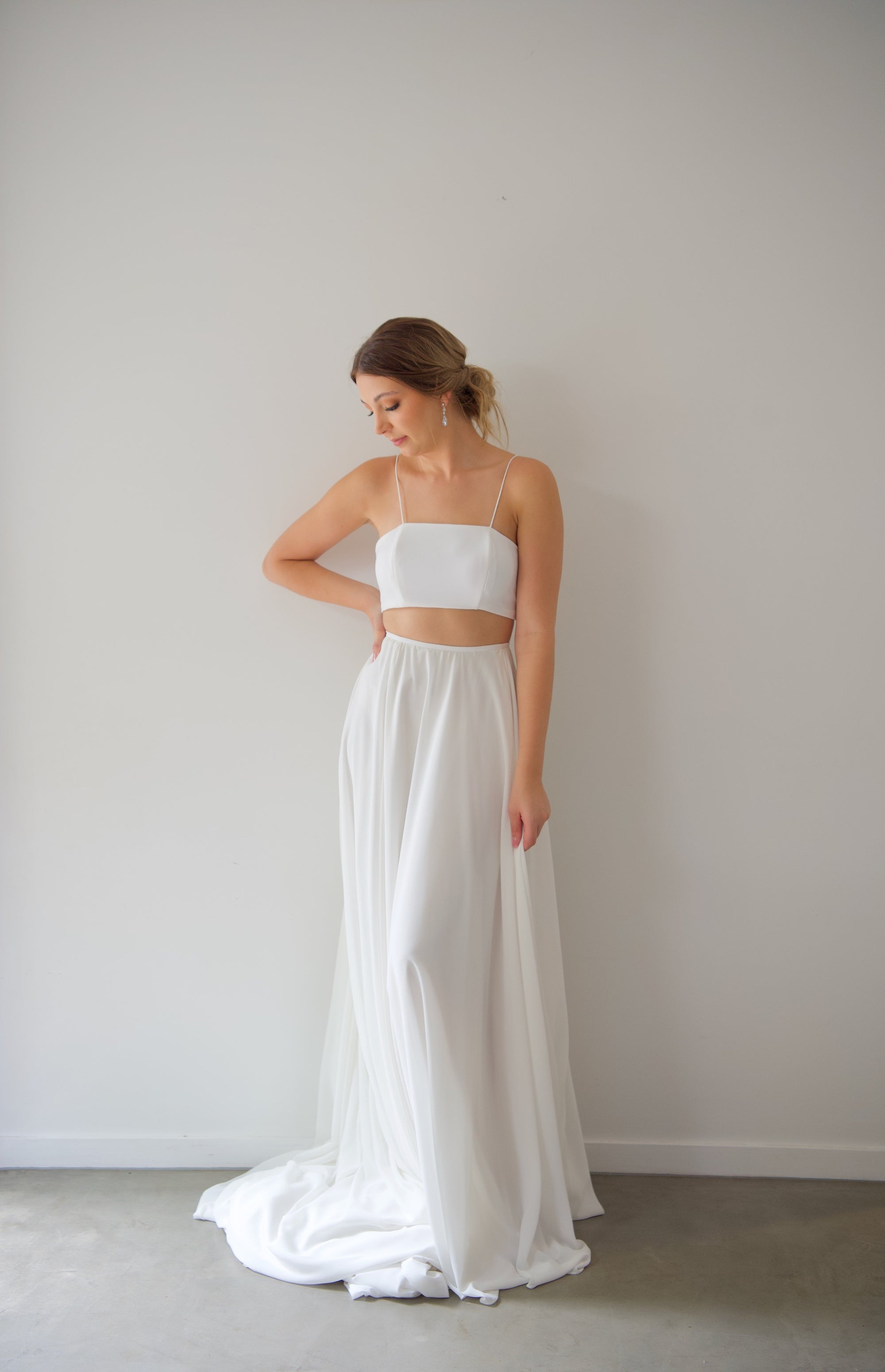 Two Piece Wedding Dress -Harper Shoestring Bodice