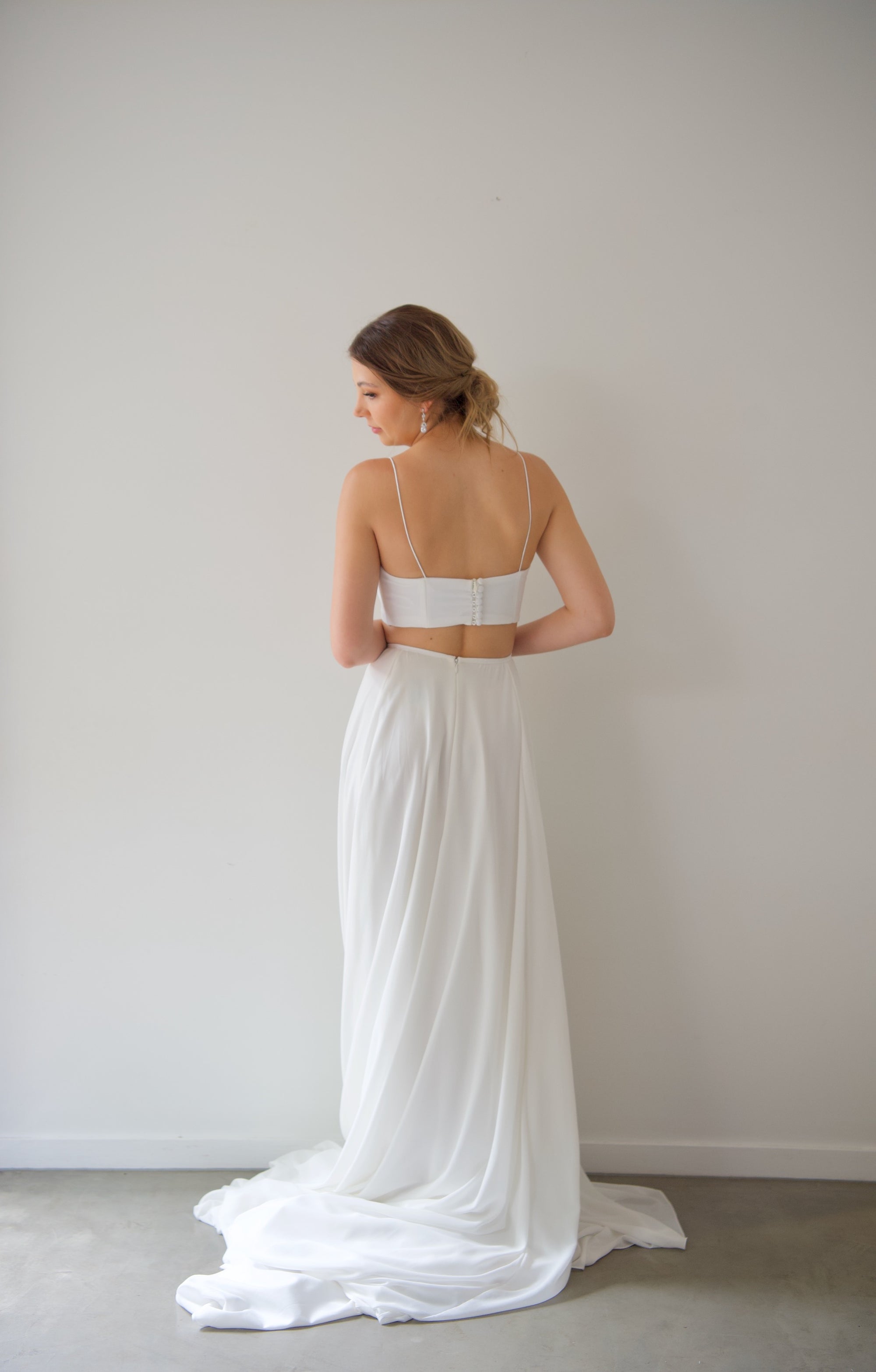 Two Piece Wedding Dress -Harper Shoestring Bodice