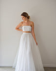 Two Piece Wedding Dress -Harper Shoestring Bodice