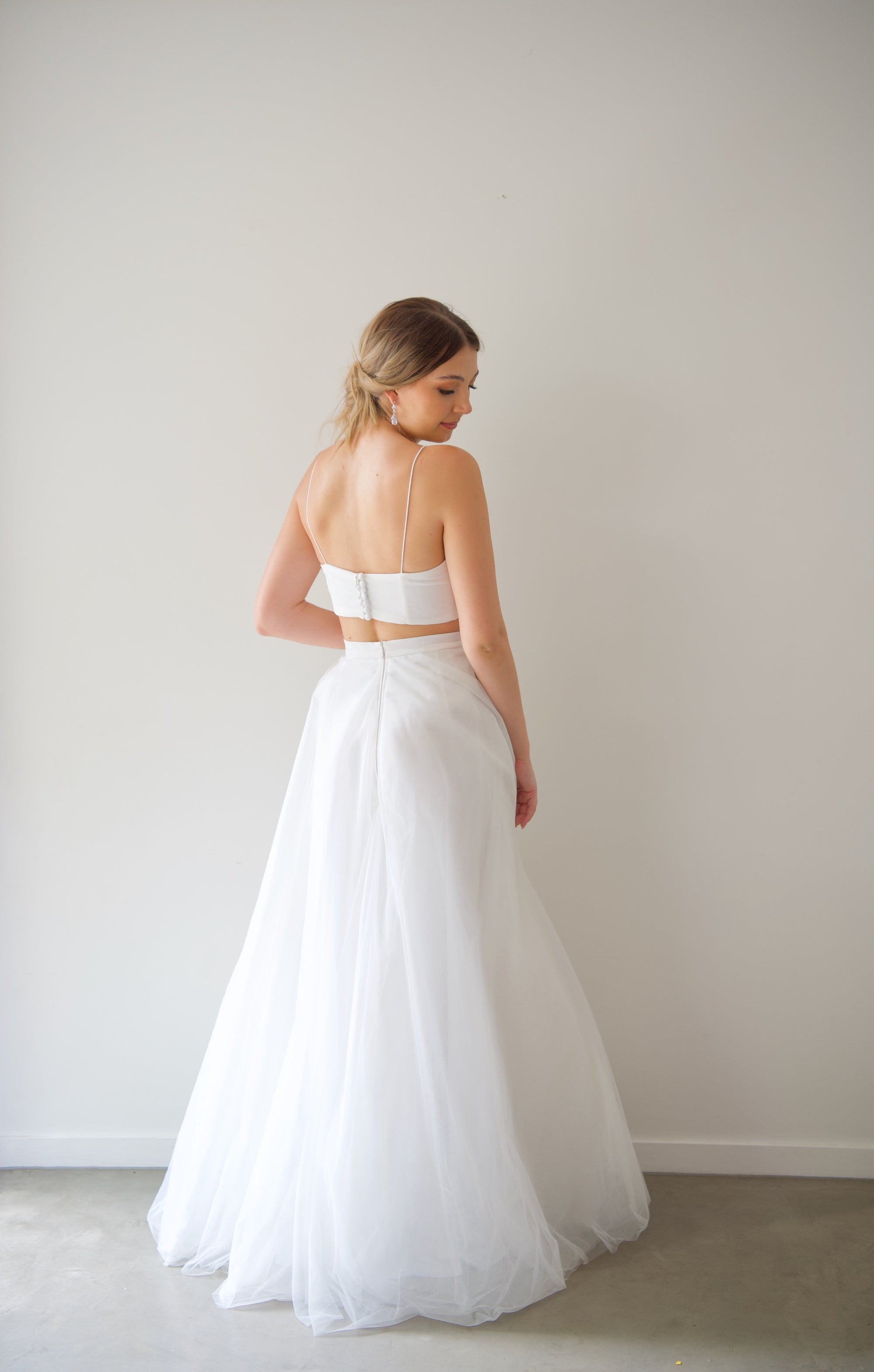 Two Piece Wedding Dress -Harper Shoestring Bodice