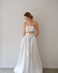 Two Piece Wedding Dress -Harper Shoestring Bodice