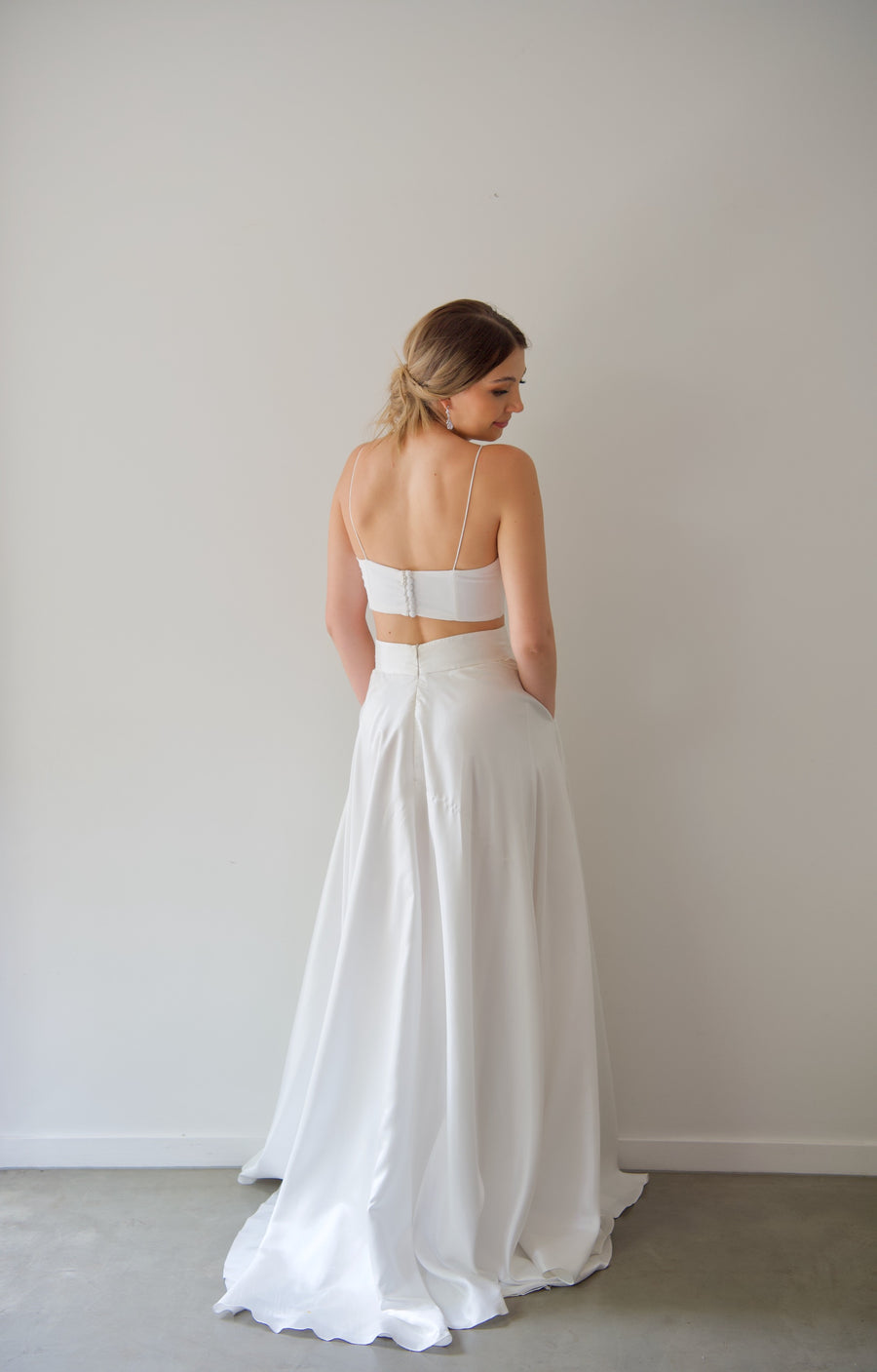 Two Piece Wedding Dress -Harper Shoestring Bodice