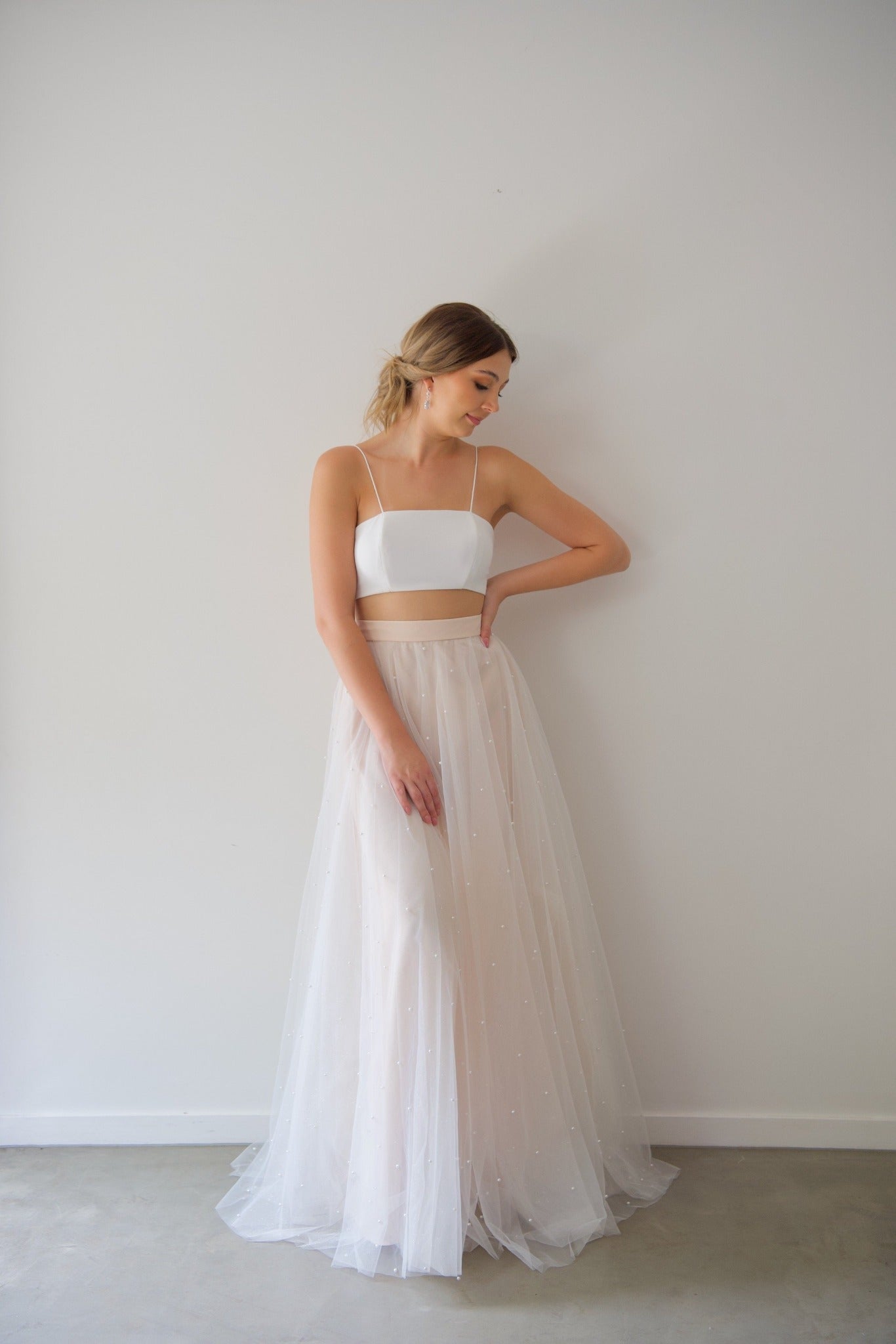 Two Piece Wedding Dress -Harper Shoestring Bodice