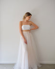 Two Piece Wedding Dress -Harper Shoestring Bodice