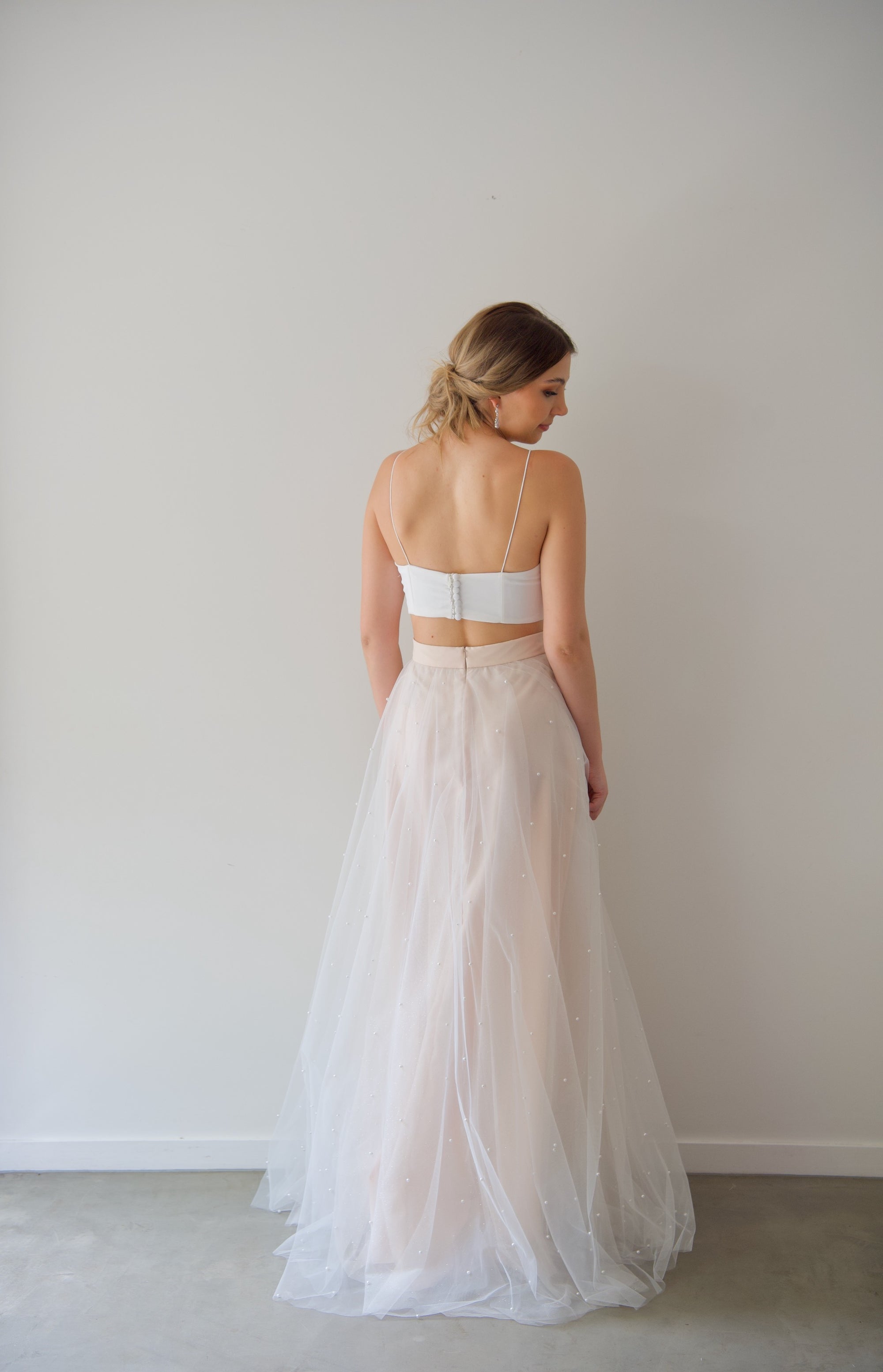 Two Piece Wedding Dress -Harper Shoestring Bodice