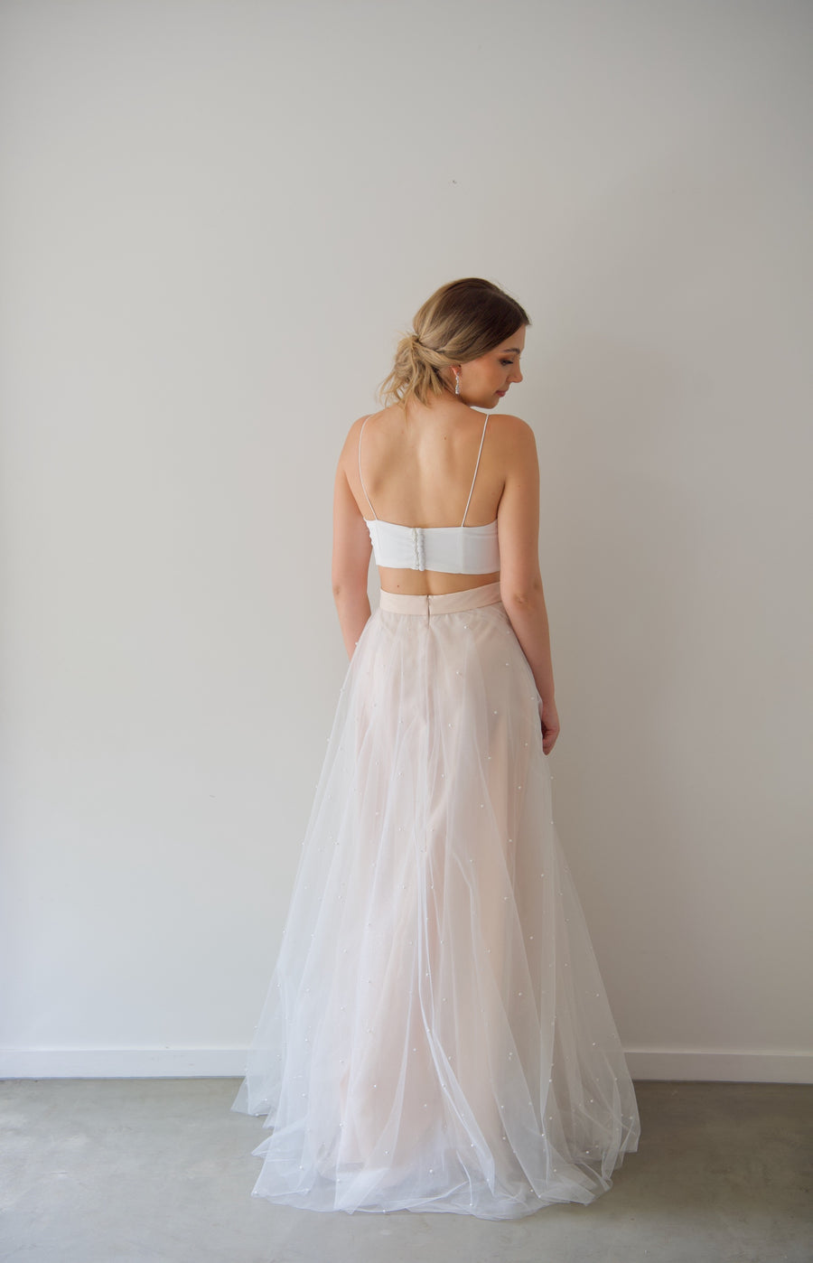 Two Piece Wedding Dress -Harper Shoestring Bodice