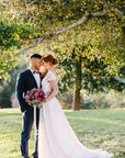 Havier Gown with Removable Capped Sleeves