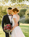 Havier Gown with Removable Capped Sleeves